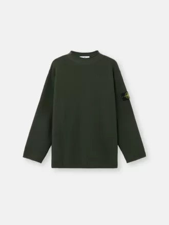 Maglione con collo alto e dettagli a cuciture rovesciate