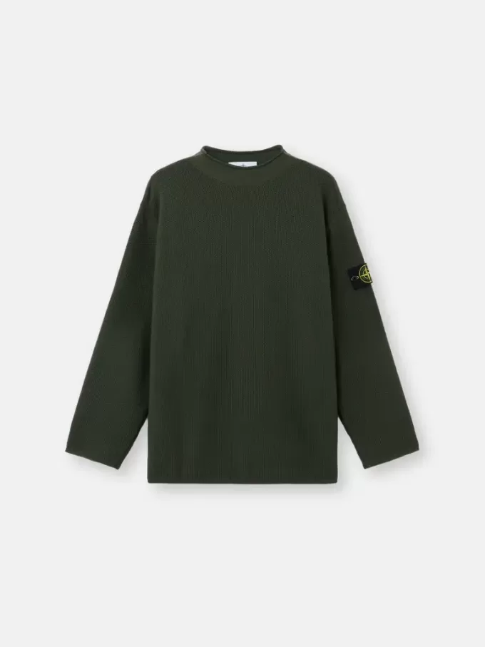 Maglione con collo alto e dettagli a cuciture rovesciate