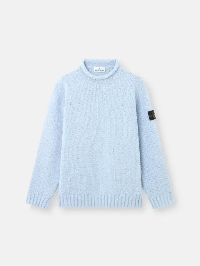 Maglione con collo alto e dettagli a cuciture rovesciate