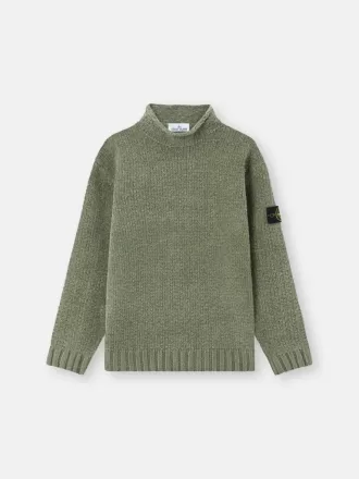 Maglione con collo alto e dettagli a cuciture rovesciate