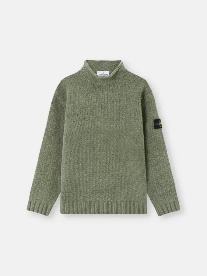 Maglione con collo alto e dettagli a cuciture rovesciate