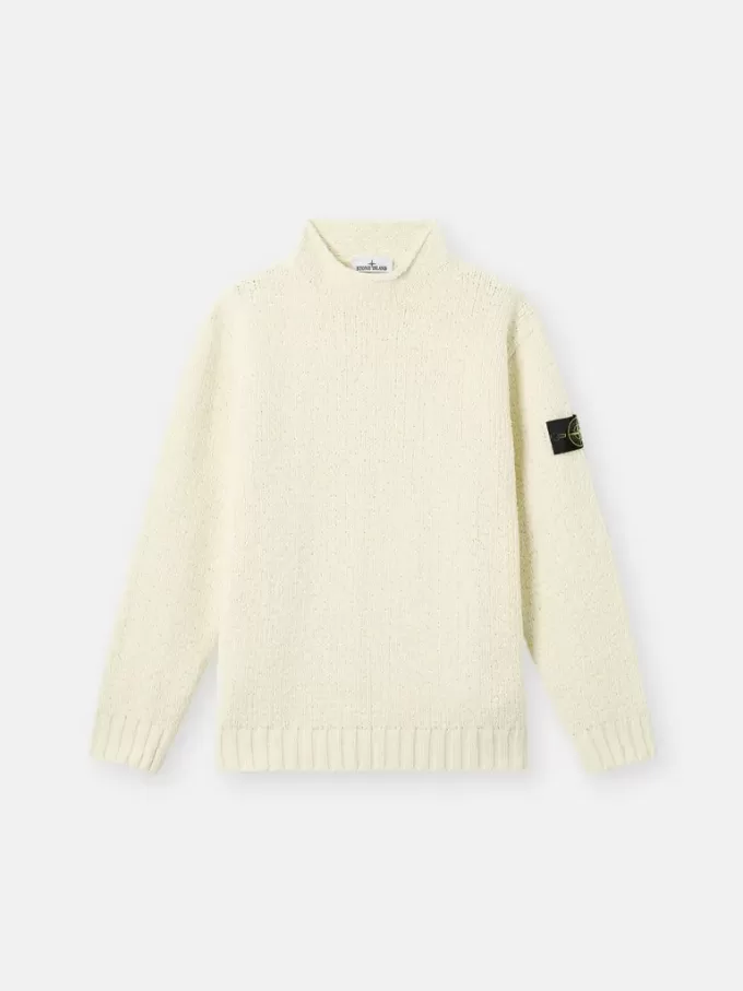 Maglione con collo alto e dettagli a cuciture rovesciate