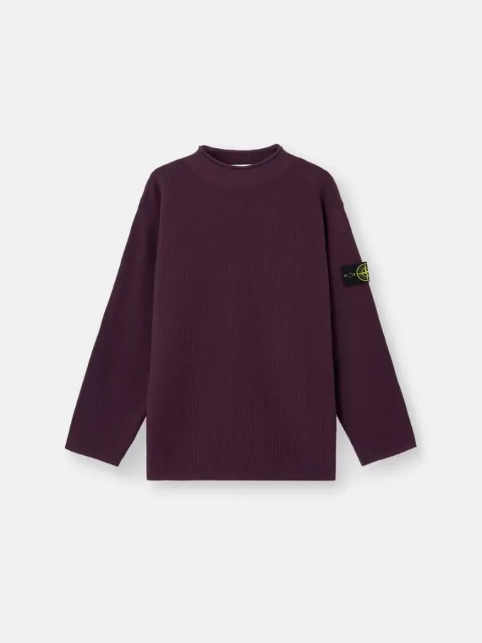 Maglione con collo alto e dettagli a cuciture rovesciate