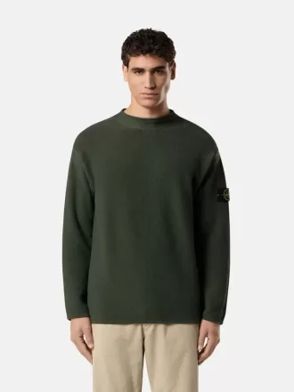 Maglione con collo alto e dettagli a cuciture rovesciate