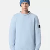 Maglione con collo alto e dettagli a cuciture rovesciate