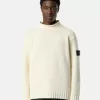 Maglione con collo alto e dettagli a cuciture rovesciate