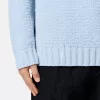 Maglione con collo alto e dettagli a cuciture rovesciate