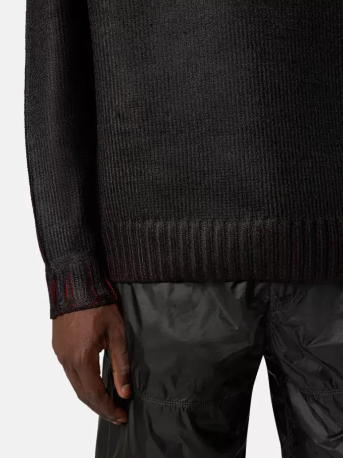 Maglione con collo alto e stampa sublimatica