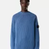 Maglione con collo alto e texture a costine vanisé Maglione con collo alto e texture a costine vanisé