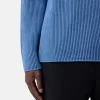 Maglione con collo alto e texture a costine vanisé Maglione con collo alto e texture a costine vanisé