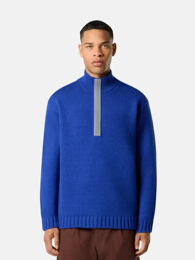 Maglione con mezza zip e dettagli riflettenti Maglione con mezza zip e dettagli riflettenti