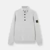 Maglione con mezza zip e rifiniture in feltro Maglione con mezza zip e rifiniture in feltro