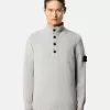 Maglione con mezza zip e rifiniture in feltro Maglione con mezza zip e rifiniture in feltro