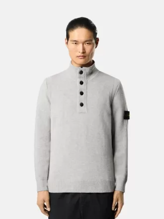 Maglione con mezza zip e rifiniture in feltro Maglione con mezza zip e rifiniture in feltro