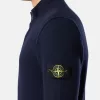 Maglione con mezza zip e rifiniture in feltro Maglione con mezza zip e rifiniture in feltro