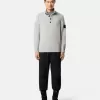 Maglione con mezza zip e rifiniture in feltro Maglione con mezza zip e rifiniture in feltro