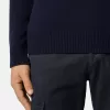 Maglione con mezza zip e rifiniture in feltro Maglione con mezza zip e rifiniture in feltro