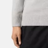 Maglione con mezza zip e rifiniture in feltro Maglione con mezza zip e rifiniture in feltro