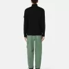 Maglione con mezza zip e rifiniture in feltro