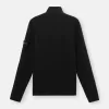 Maglione con mezza zip e rifiniture in feltro