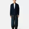 Maglione con zip, maniche raglan e bordi a costine