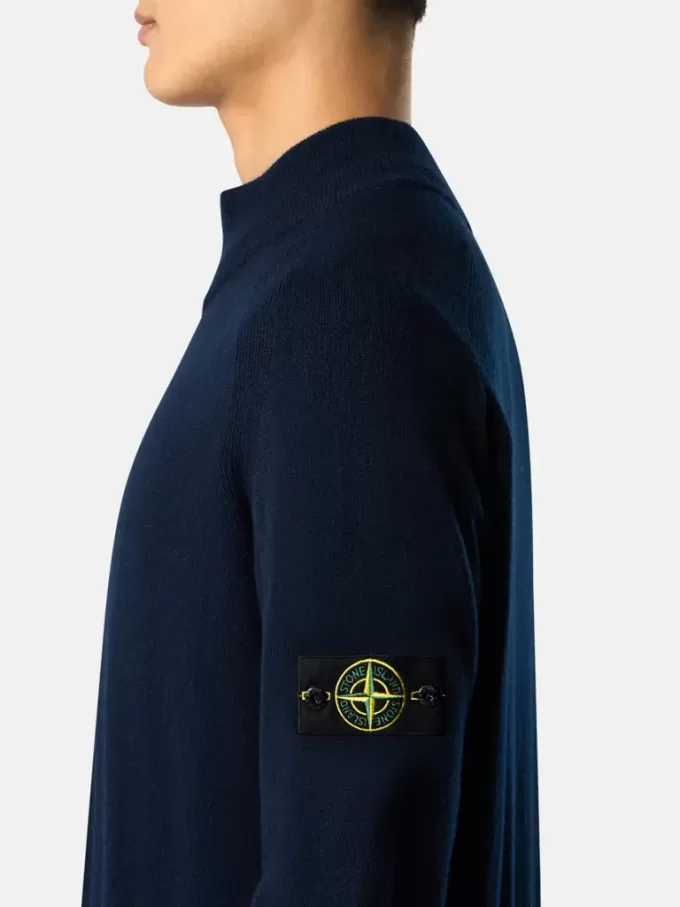 Maglione con zip, maniche raglan e bordi a costine