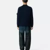Maglione con zip, maniche raglan e bordi a costine