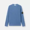 Maglione girocollo con bordi a costine