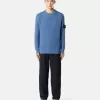 Maglione girocollo con bordi a costine