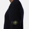 Maglione girocollo con bordi a costine