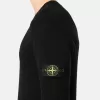 Maglione girocollo con bordi a costine