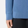 Maglione girocollo con bordi a costine