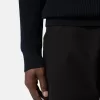 Maglione girocollo con bordi a costine