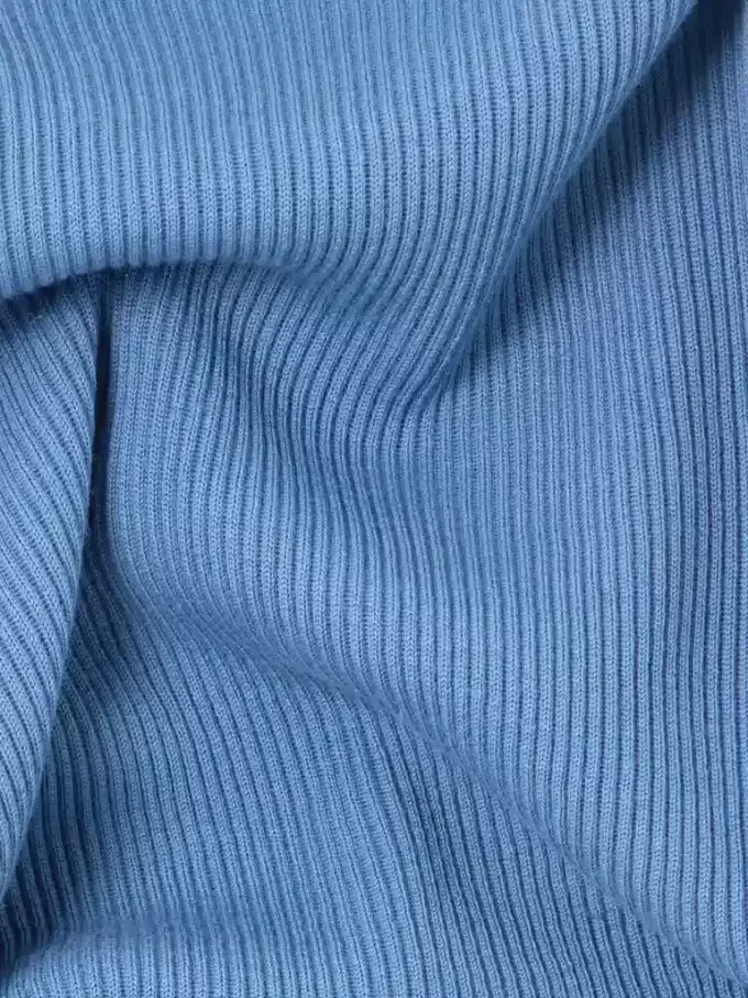Maglione girocollo con bordi a costine