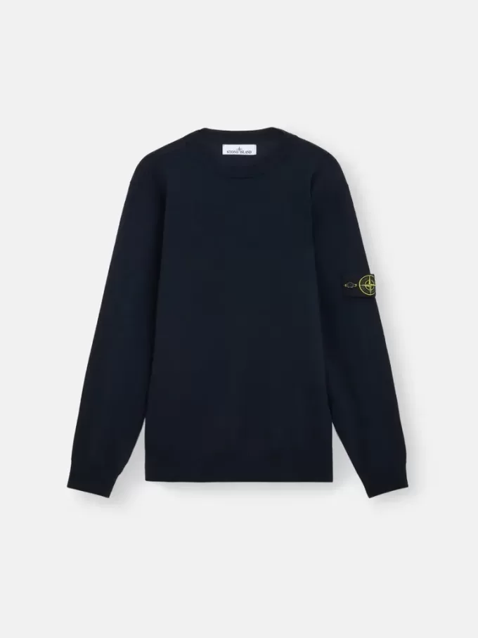 Maglione girocollo con dettagli a maglia in rilievo