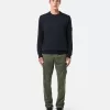 Maglione girocollo con dettagli a maglia in rilievo