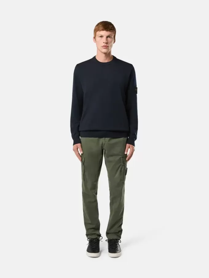 Maglione girocollo con dettagli a maglia in rilievo