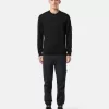 Maglione girocollo con dettagli a maglia in rilievo