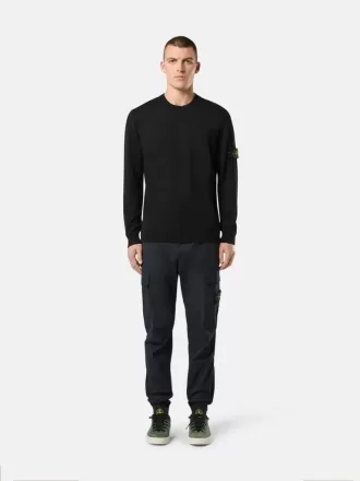 Maglione girocollo con dettagli a maglia in rilievo