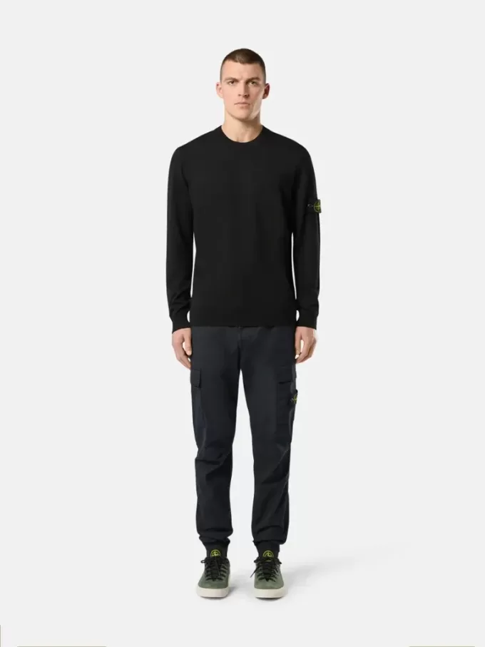 Maglione girocollo con dettagli a maglia in rilievo