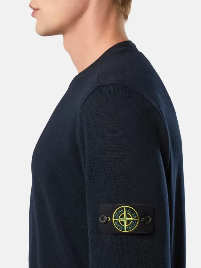 Maglione girocollo con dettagli a maglia in rilievo