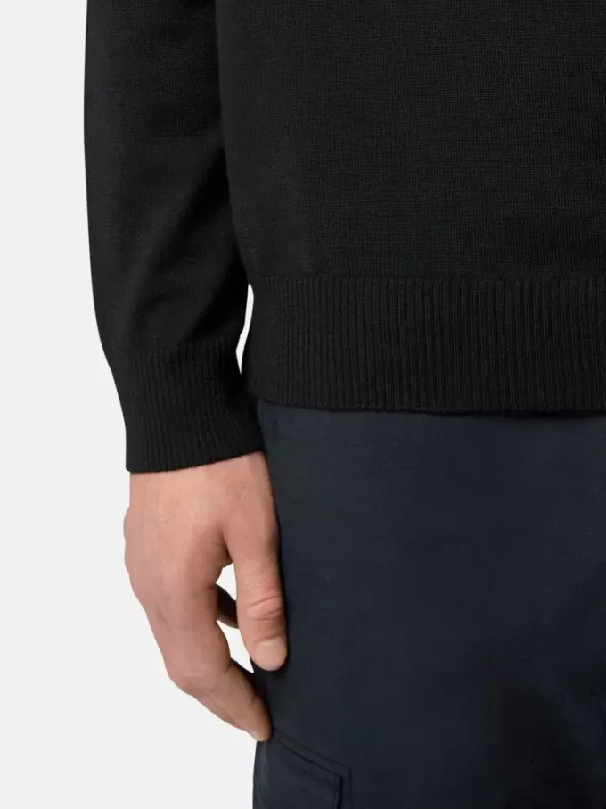 Maglione girocollo con dettagli a maglia in rilievo