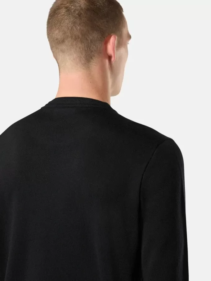 Maglione girocollo con dettagli a maglia in rilievo