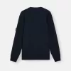 Maglione girocollo con dettagli a maglia in rilievo