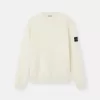 Maglione girocollo con dettagli a maglia rovesciata