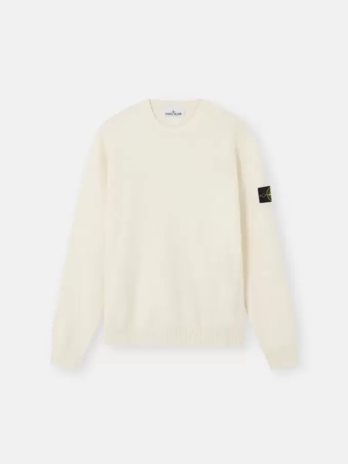 Maglione girocollo con dettagli a maglia rovesciata
