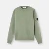 Maglione girocollo con dettagli a maglia rovesciata