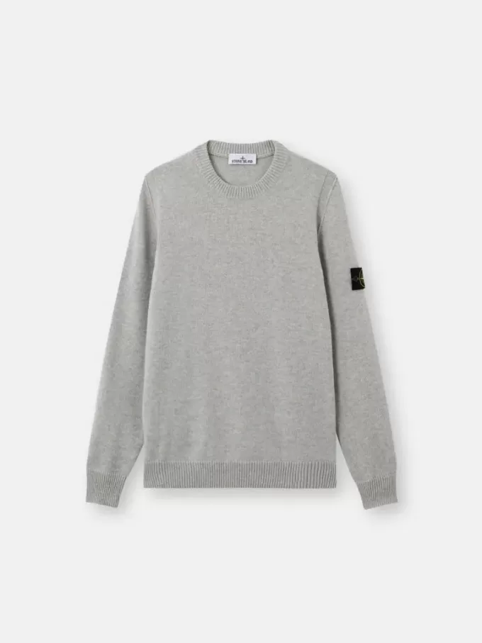 Maglione girocollo con dettagli a maglia rovesciata Maglione girocollo con dettagli a maglia rovesciata