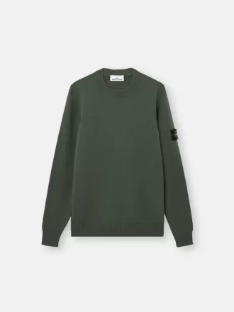 Maglione girocollo con dettagli a maglia rovesciata