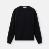 Maglione girocollo con dettagli a maglia rovesciata